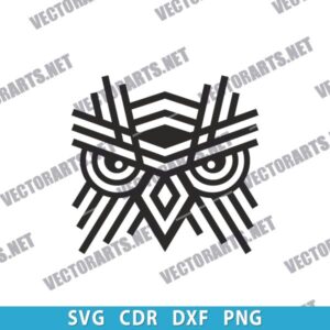 OWL Geometric Wall Art Design files - SVG DXF EPS AI CDR