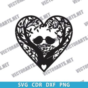 Lovely Birds Heart SVG Files