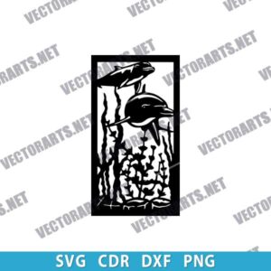 Dolphin Wall Decor DXF Files