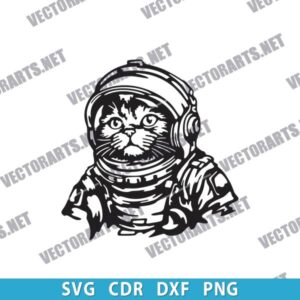 Astronaut Cat DXF File