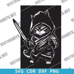 Ninja Cat DXF File