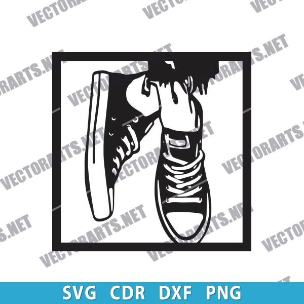 Foot Wall Decor DXF Files