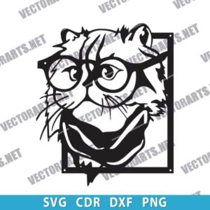 Cat with Scarf DXF File