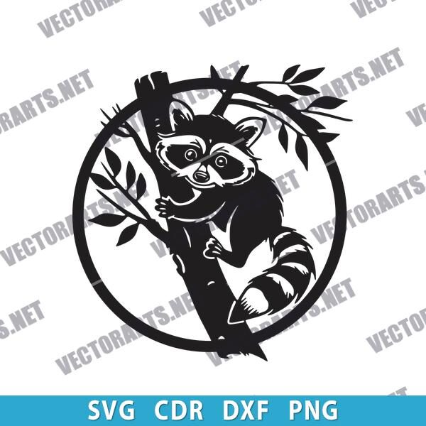 Raccoon Wall Decor DXF Files