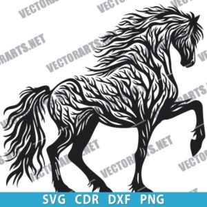 Tree Horse DXF File