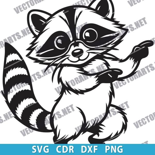 Dancing Raccoon DXF File