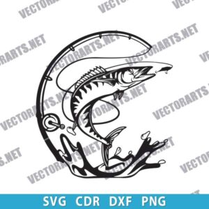 Barracuda Fish & DXF File Image